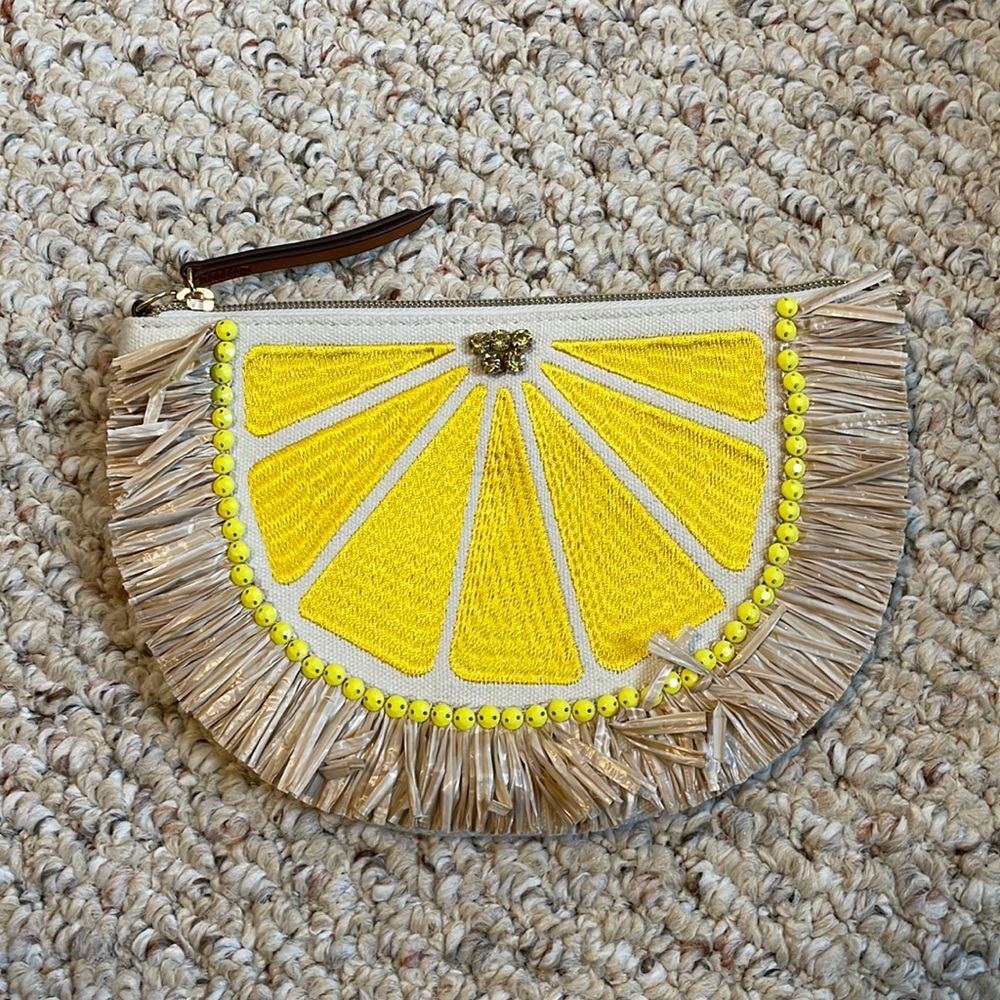 Stella & Dot Lemon Mini Clutch